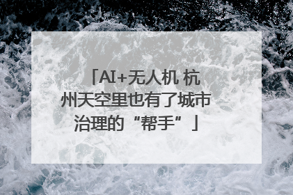AI+无人机 杭州天空里也有了城市治理的“帮手”